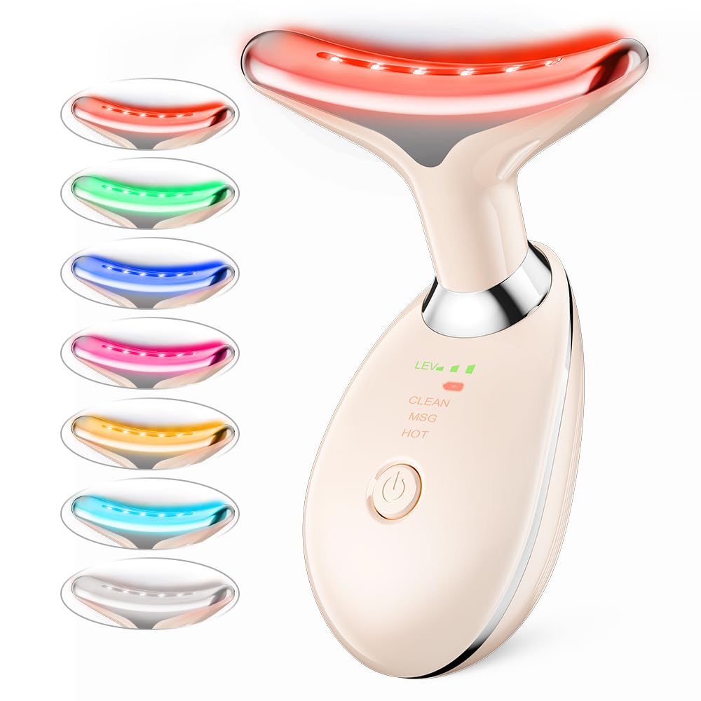 Neck Face Massager Face Sculpting Tool 3 Colour Modes and Vibration for Facial Massager for Double Chin