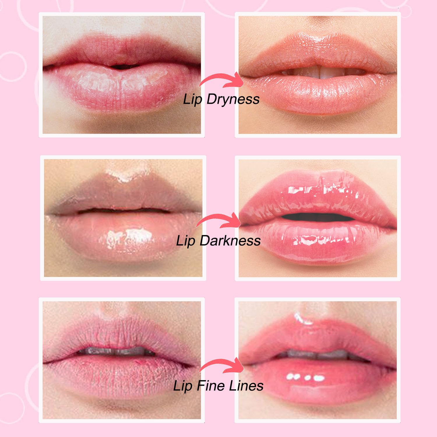30 pieces of Moisturizing Collagen Crystal Lip Mask - Anti-Ageing & Anti Chapped, Reduce lip Wrinkles, Fade Lip Color, Make Skin Smooth (Pink)
